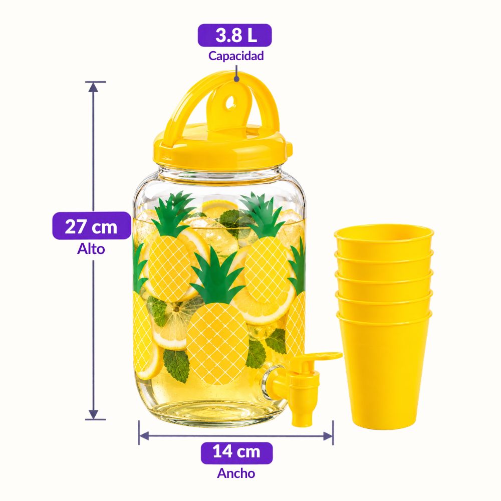 Dispensador de Bebidas con Vasos