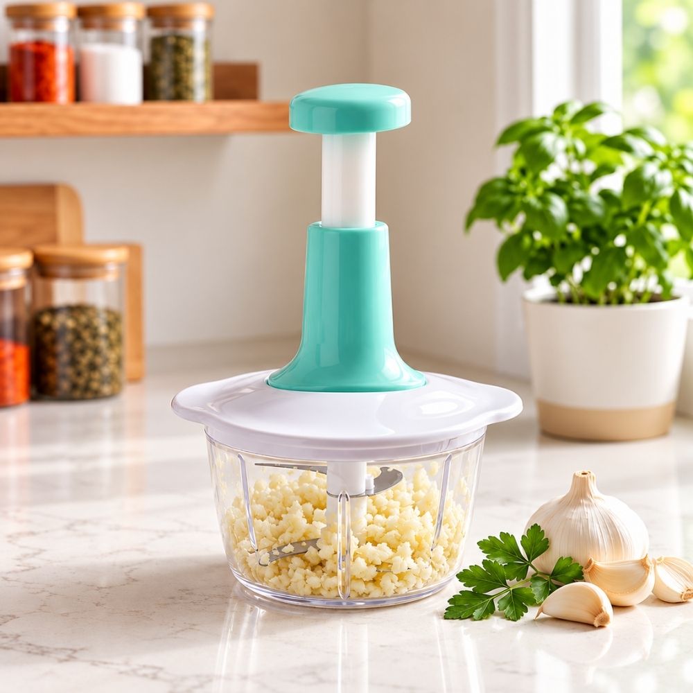 Picador Manual a Presión Multifuncional para Verduras