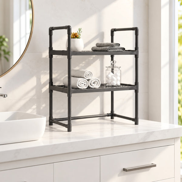 Estante Organizador Multifuncional de 3 Niveles - Negro