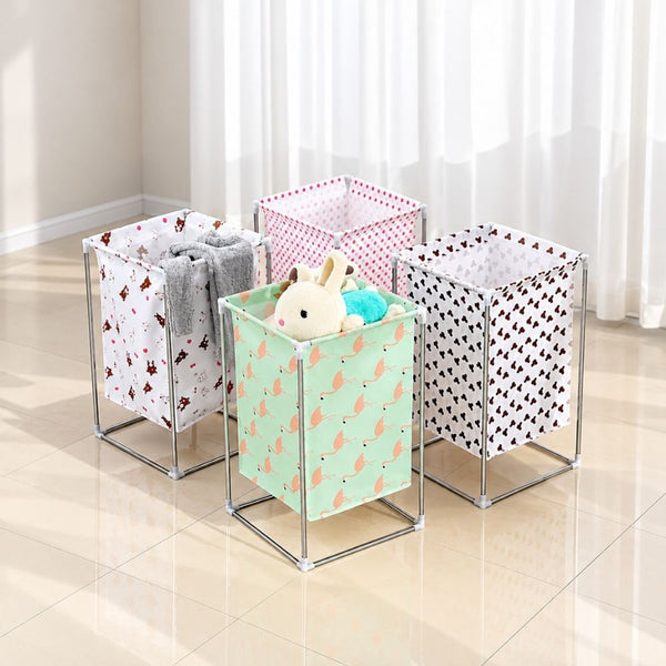 Canasta de Ropa Multiuso de Tela Estampada